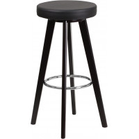 Flash Furniture CH-152601-BK-VY-GG Trenton Series 29" High Contemporary Black Vinyl Barstool